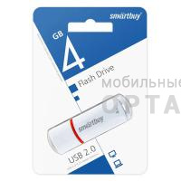 Флешка USB 4GB Smartbuy  Crown  белый Флешка USB 4GB Smartbuy  Crown  белый