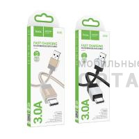 Кабель USB to Type-C HOCO X110 Honorific, 1.0м, 3A,  черный
