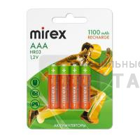 Аккумулятор Ni-MH Mirex HR03 / AAA 1100mAh 1,2V 4 шт (4/40/200), ecopack