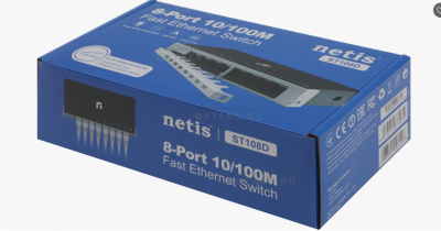 Коммутатор NETIS ST108D 8x100Мбит/с неуправляемый